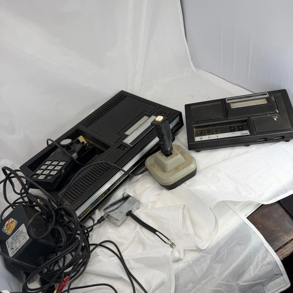 Vintage ColecoVision Console Bundle with Expansion Module 1 Wico Boss Joystick